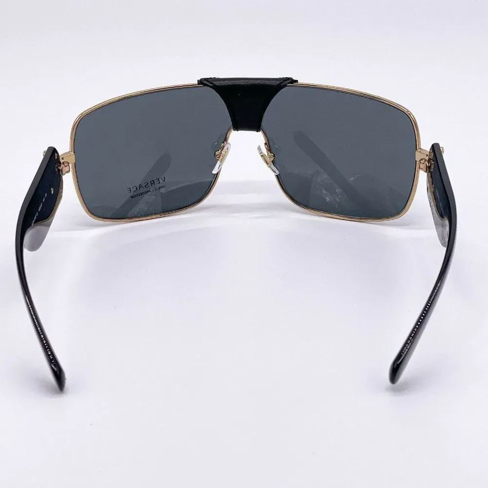 New Versace Black w/ Gold Accent Unisex Sunglasses